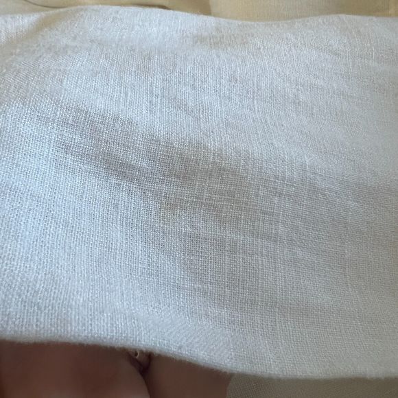 FLAX by Jeanne Engelhart Size 1G 1X White Button Down Shirt Lagenlook Top Linen - Picture 16 of 16